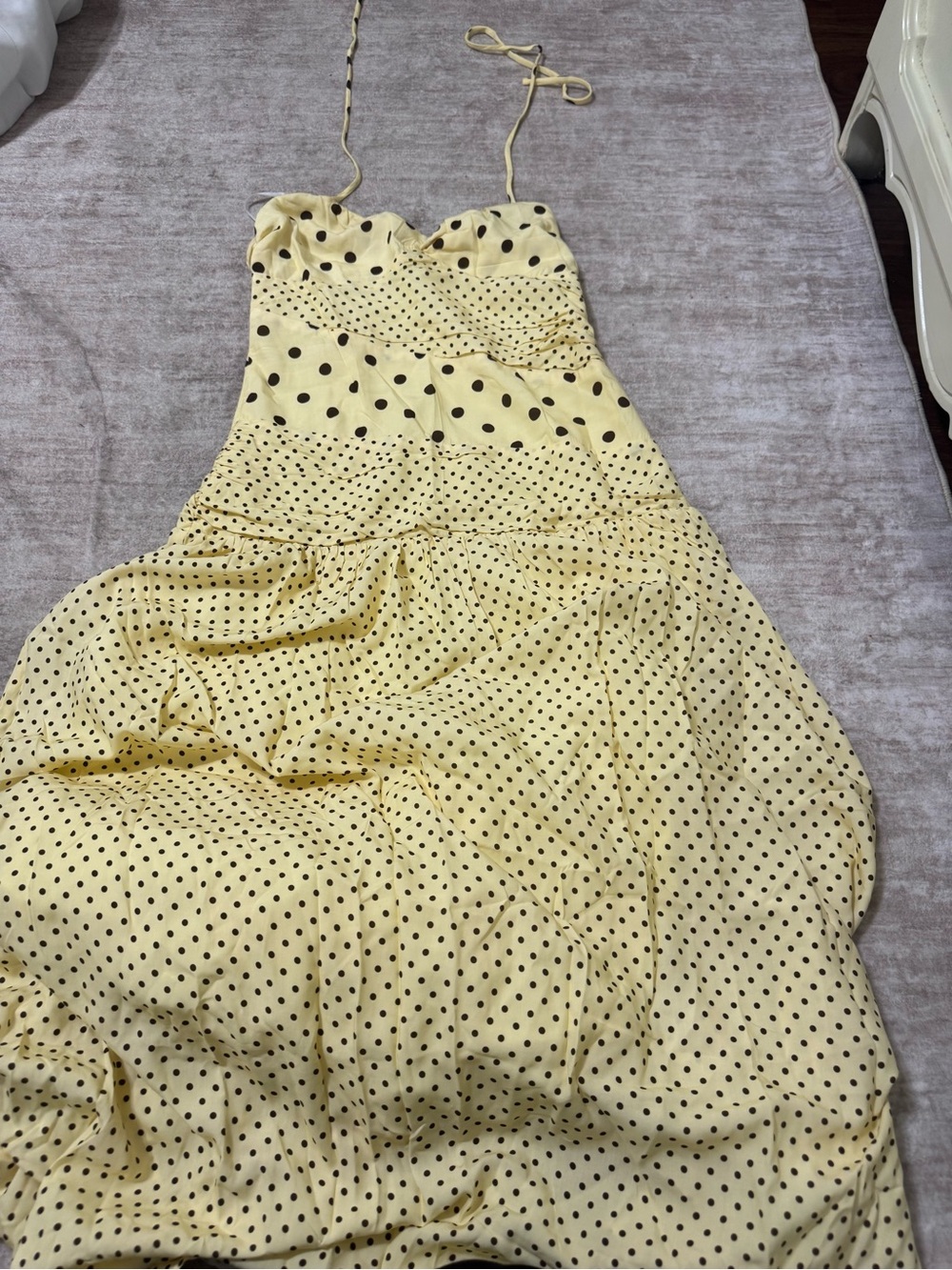 Princess Polly Marguerite halter maxi polka dot dress size 4 - Picture 2 of 3